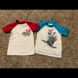 Gymboree swim shirts size 5 boys